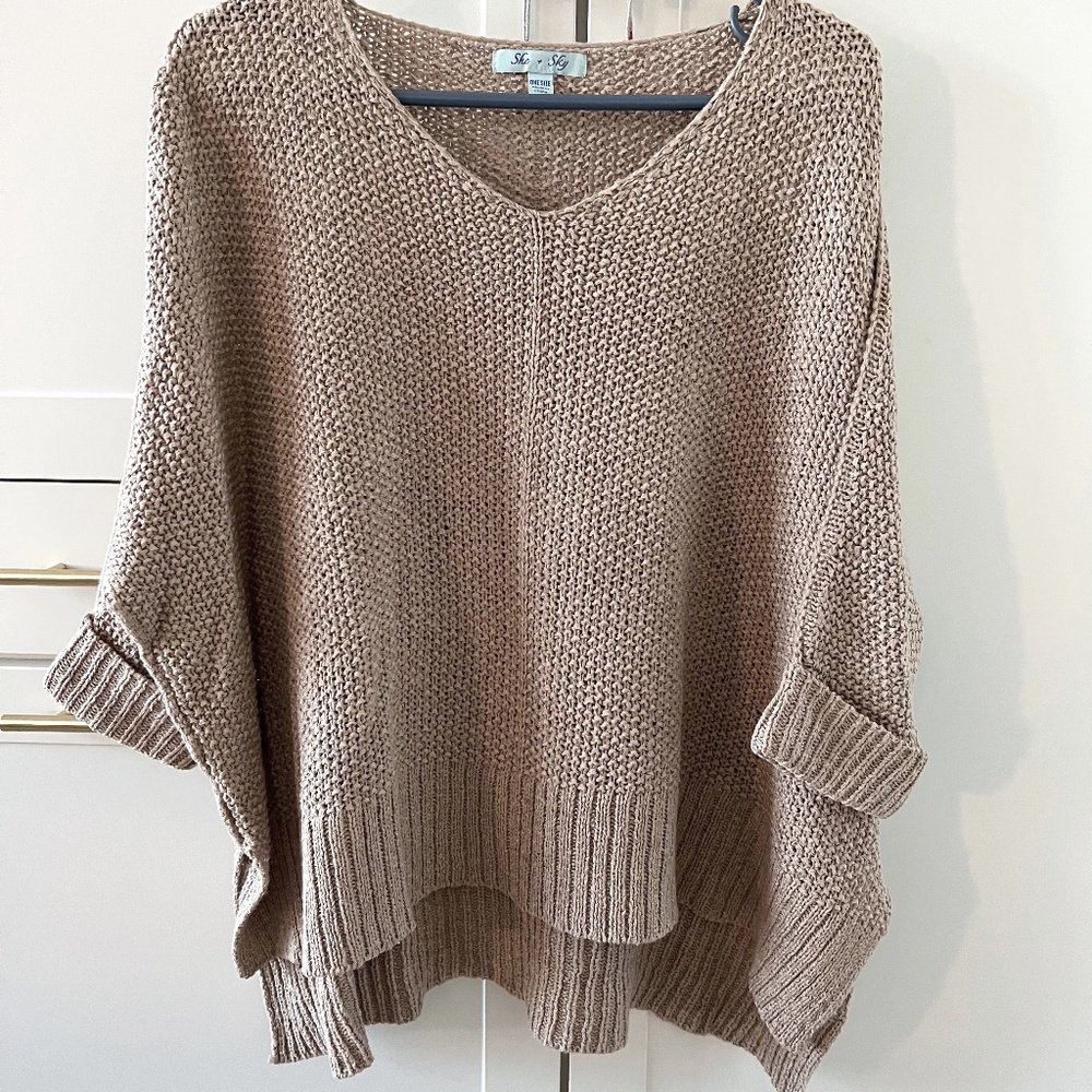 She + Sky Tunic Sweater